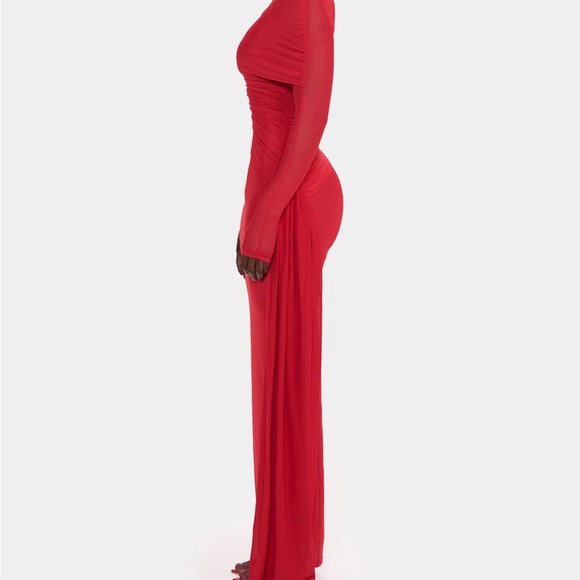 BBX BRAND One-Shoulder Red Dress - Picture 4 of 7